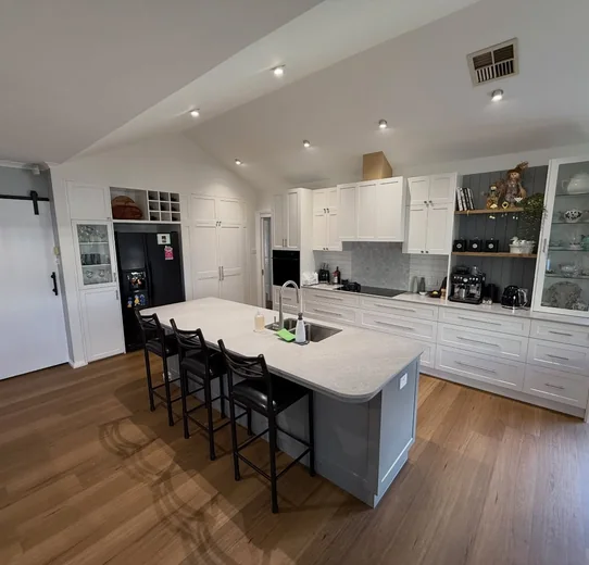 Renovated kitchen and open plan living area