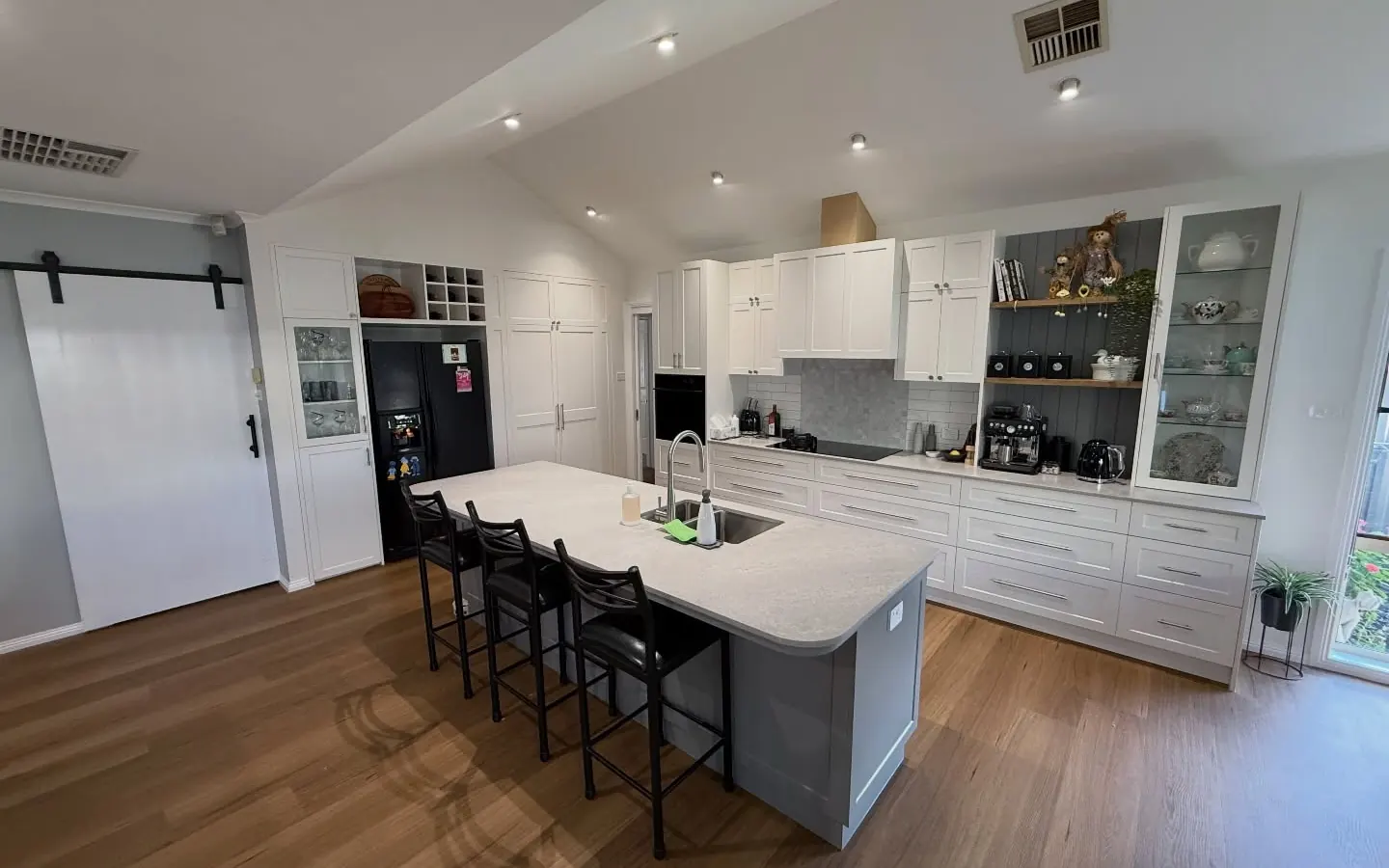 Renovated kitchen and open plan living area in a Narre Warren home